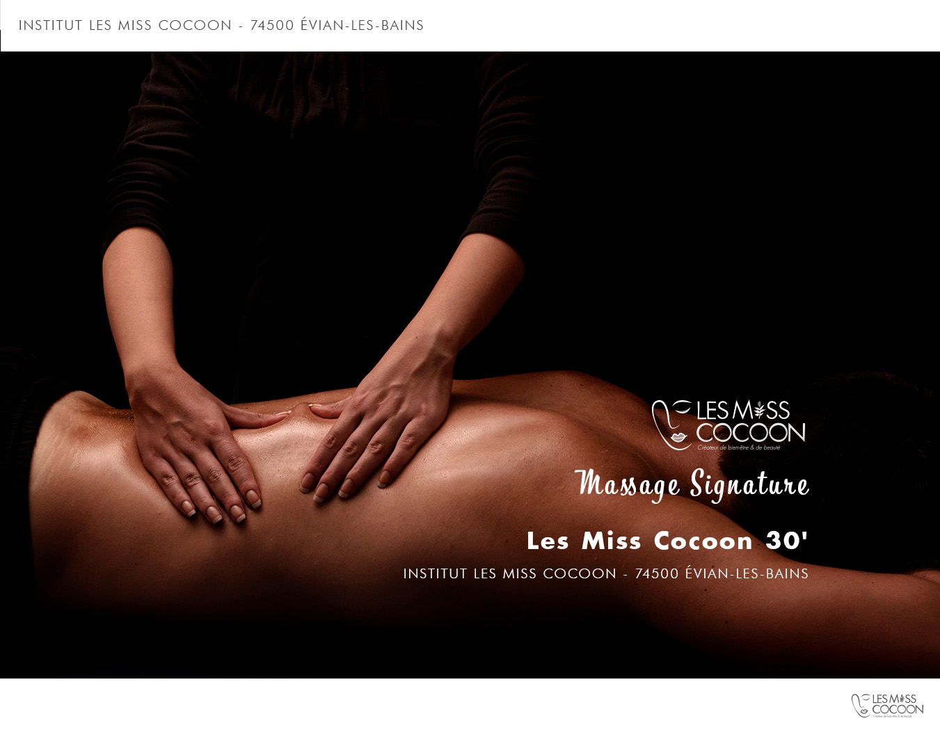 Nos Soins Massages Massage Signature Les Miss Cocoon 30' – Image 1